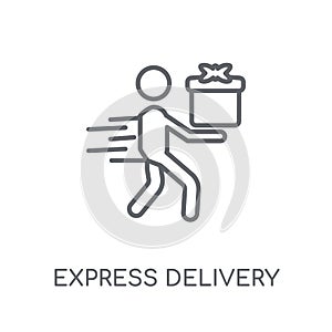 express delivery linear icon. Modern outline express delivery lo