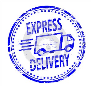 Express Delivery Rubber Stamp