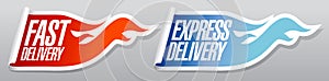 Express delivery stickers.