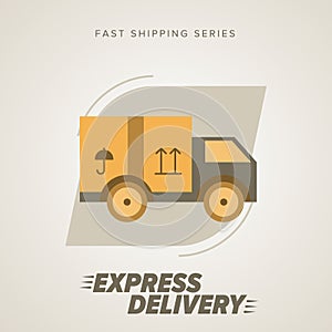Express Delivery Symbols. Vector illustration.