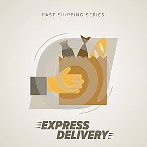 Express Delivery Symbols. Vector illustration.
