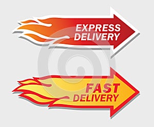 Express and Fast Delivery symbols.