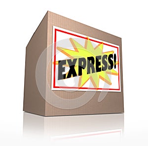 Express Fast Special Delivery Rush Shipment Cardboard Box