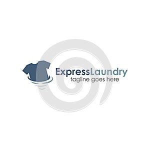 Express Laundry logo design template