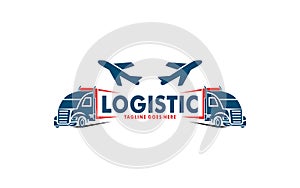 express logistic transportation concept logo design template