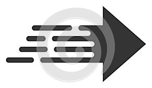 Express Movement Arrow Raster Icon Illustration