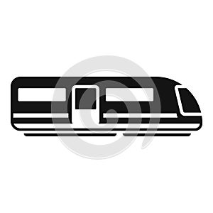 Express platform train icon simple vector. Fast metro move