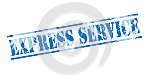 Express service blue stamp