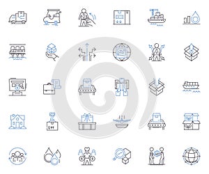 Express shipments line icons collection. Expedited, Swift, Rapid, Quick, Urgent, Instant, Fast vector and linear