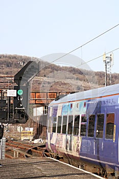Express Sprinter dmu passenger train Carnforth