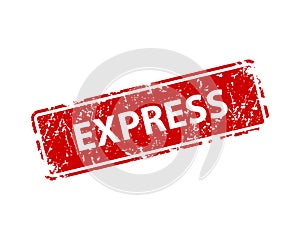 Express stamp vector texture. Rubber cliche imprint. Web or print design element for sign, sticker, label