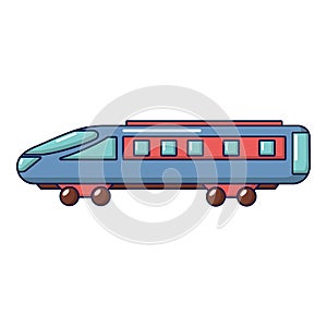 Express train icon, cartoon style