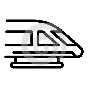 Express train icon, outline style