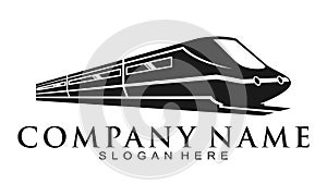 Express train illustration vector logo