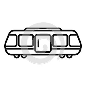 Express train platform icon outline vector. Move business wagon