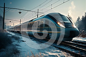 Express train speeds passengers swiftly to their destinations with efficiency