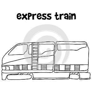 Express train of vector illustration