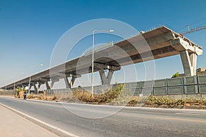 Express way construction site