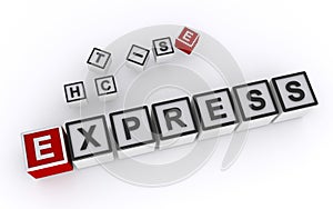 express word block on white
