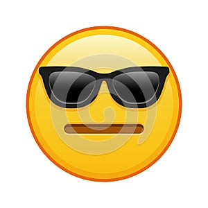 Expressionless face with sunglasses Large size of yellow emoji smile