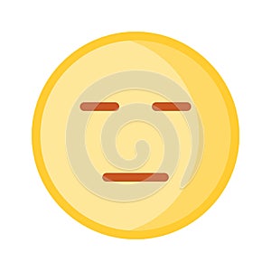 Expressionless, neutral emoji icon design, ready to use vector photo