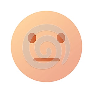 Expressionless, neutral emoji icon design, ready to use vector photo