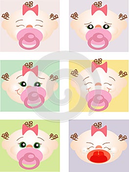 Expressions of a young baby