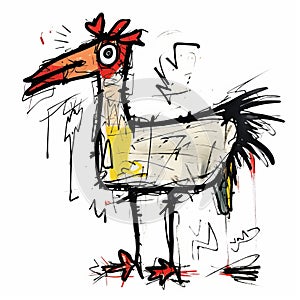 Expressive Abstract Expressionism: The Art Of Chicken In Various Styles