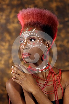 Expressive African American Woman With Dramatic Lighting