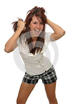 Expressive beautiful girl