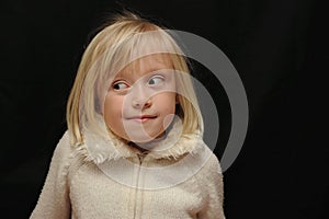 Expressive child portrait photo
