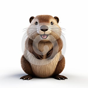 Expressive 3d Groundhog Render In Q Hayashida Style photo