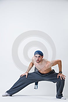 Expressive dancer exercising