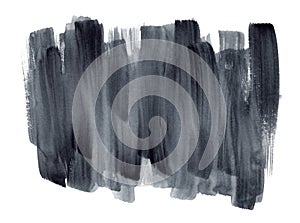 Expressive gradient gray watercolor brush strokes