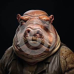 Expressive Star Wars Hippo: A Dracopunk Studio Portraiture photo
