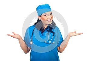 Expressive surgeon woman