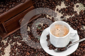 Expresso Coffee and beans photo