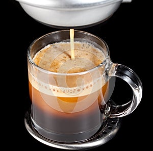 Expresso Coffee in glass cup