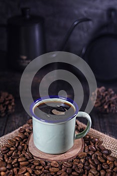 Expresso coffee made from Gayo coffee beans, typical of Aceh Indonesia, has a very refreshing aroma.