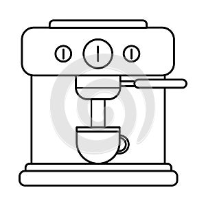 Expresso machine over a white background