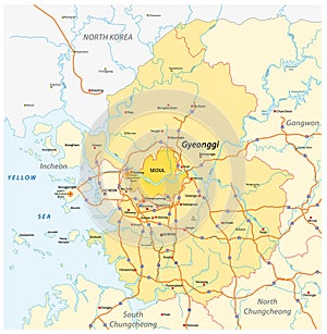 Expressway Map of South Korea s Gyeonggi Province and the capital of Seoul