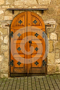 Exquisite antique wooden door