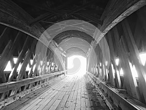 Exquisite Artistic architecture inside a covered bridge - Ashtabula - OHIO