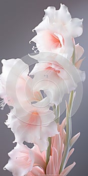 Exquisite Beauty: Abstract White Flowers In Zbrush Style