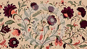 Exquisite botanical design with traditional rococo scrollwork and fine detailing.