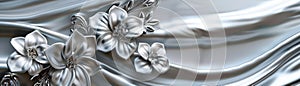 Exquisite 3D floral wall sculpture, made of lightweight and durable material photo