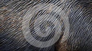 Exquisite Detailed Texture of Animal Fur in Close up Shot, Capturing the Essence of Natural Patterns and Abstract Beauty