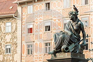 Exquisite fountain in Graz