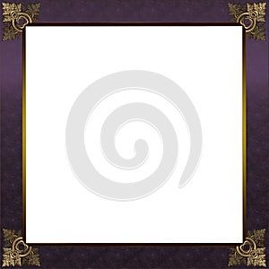 Exquisite gold and royal purple picture or border frame