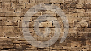 Exquisite high quality image of antique hand hewn stone wall with intricate details